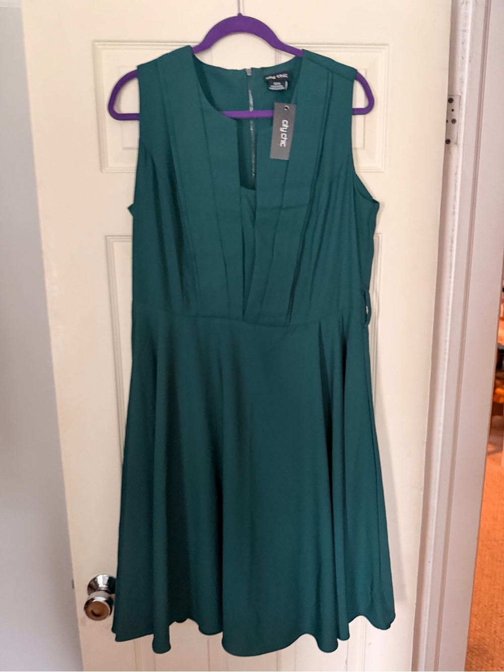 NWT City Chic Pleated Fit & Flare Dress